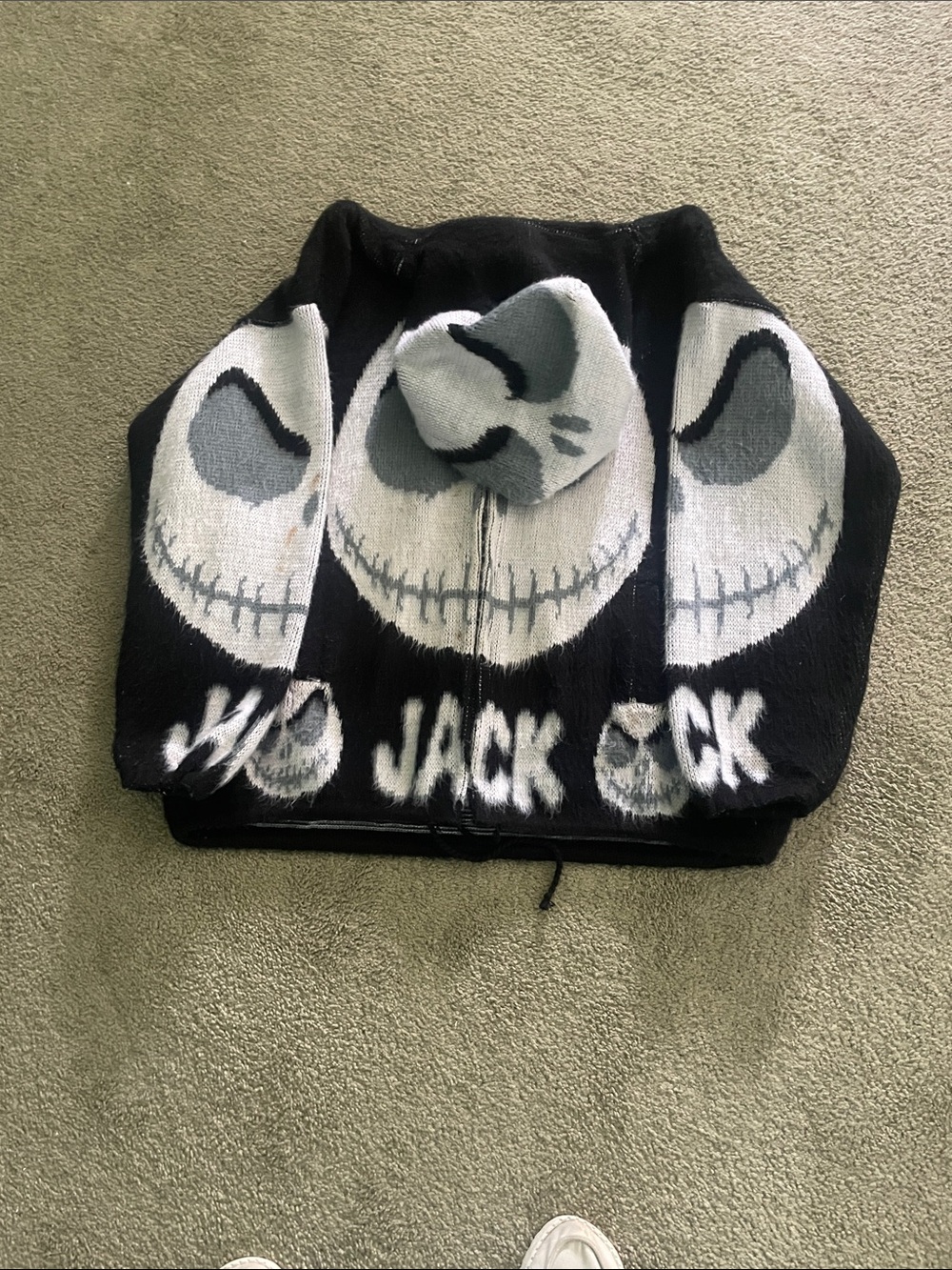 Black Jack Skellington alpaca jacket